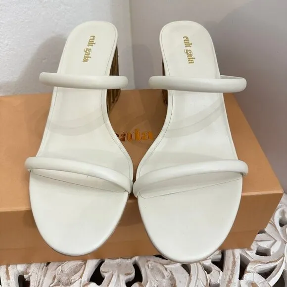 NWT Cult Gaia bamboo Eva leather sandals