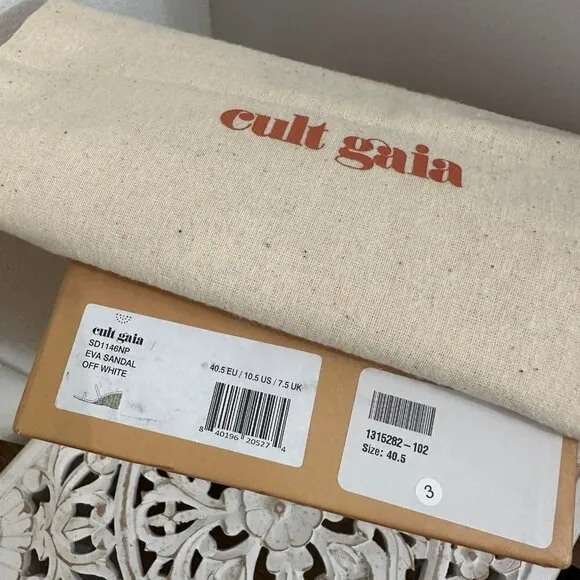 NWT Cult Gaia bamboo Eva leather sandals