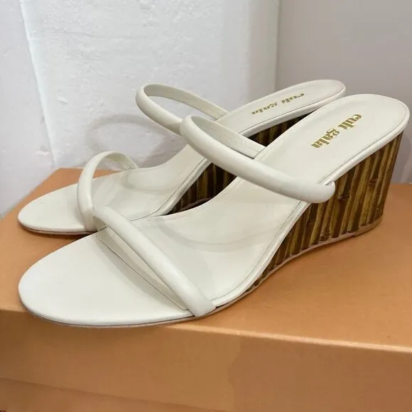 NWT Cult Gaia bamboo Eva leather sandals