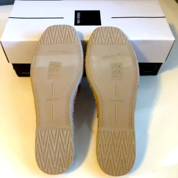 NWT DOLCE VITA Benicia Blush Linen Espadrilles Flat Slides Sandal Various Sizes