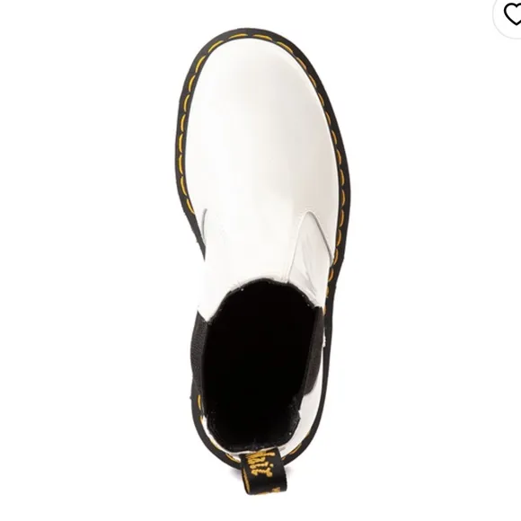 NWT Dr. Martens White Leather 2976 Platform Chelsea Boots
