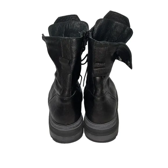 NWT Emanuele Cranston Leather Combat Boots Size 8