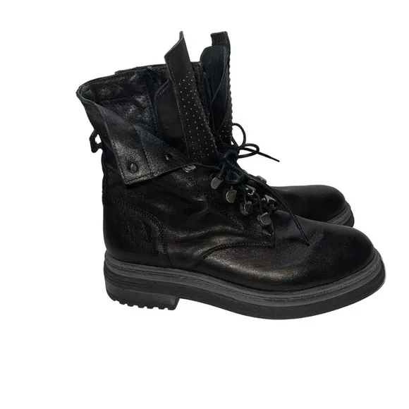 NWT Emanuele Cranston Leather Combat Boots Size 8