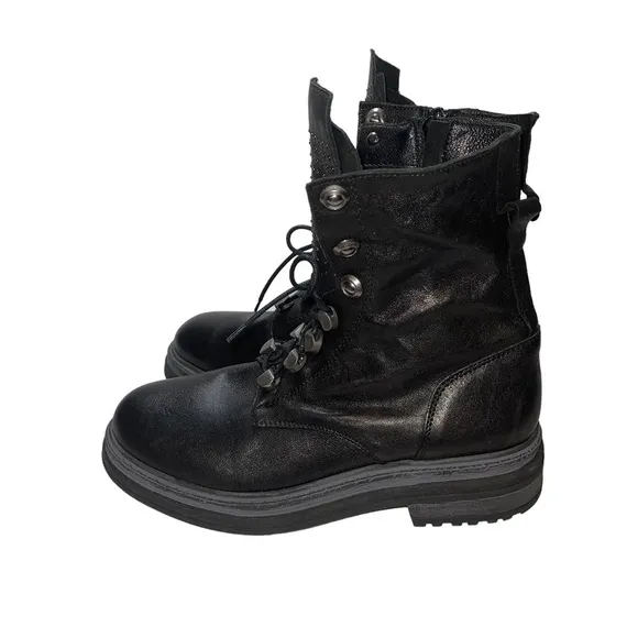 NWT Emanuele Cranston Leather Combat Boots Size 8