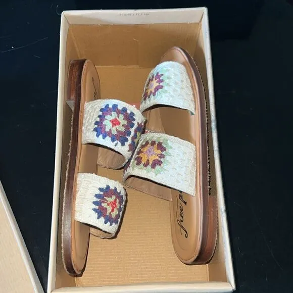 NWT Free People crochet sandals 37.5