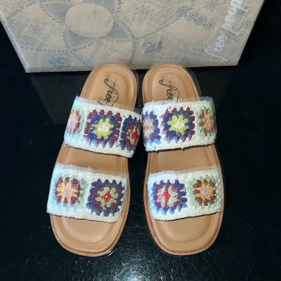 NWT Free People crochet sandals 37.5
