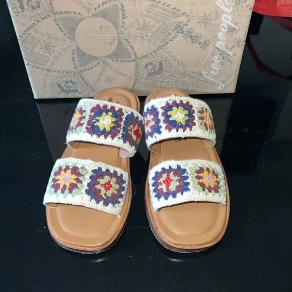 NWT Free People crochet sandals 37.5