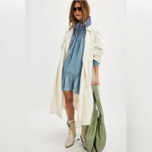 NWT Free People Marty Smocked Mini Dress