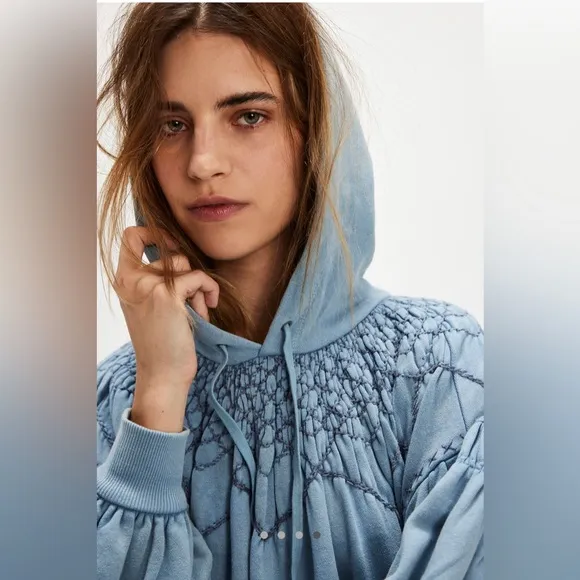 NWT Free People Marty Smocked Mini Dress
