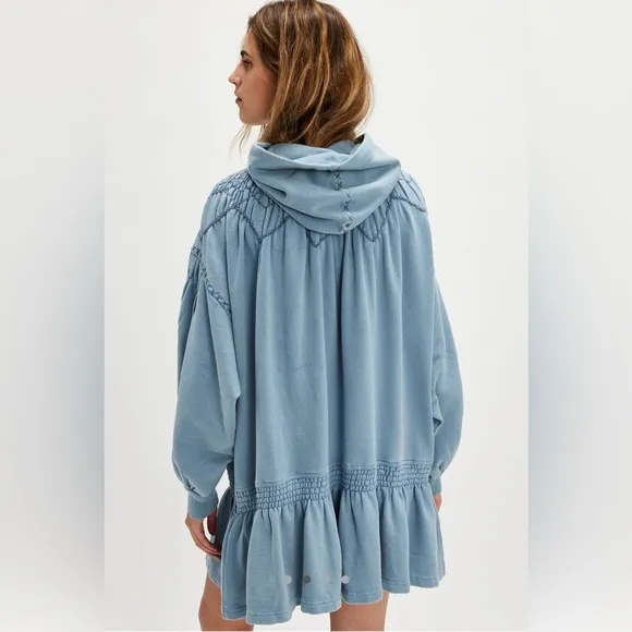 NWT Free People Marty Smocked Mini Dress