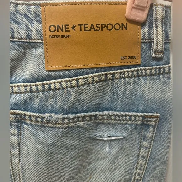 NWT FREE PEOPLE Patsy Long Line Denim Skirt SX-27 Color-Dirty Kansas $168 MSRP