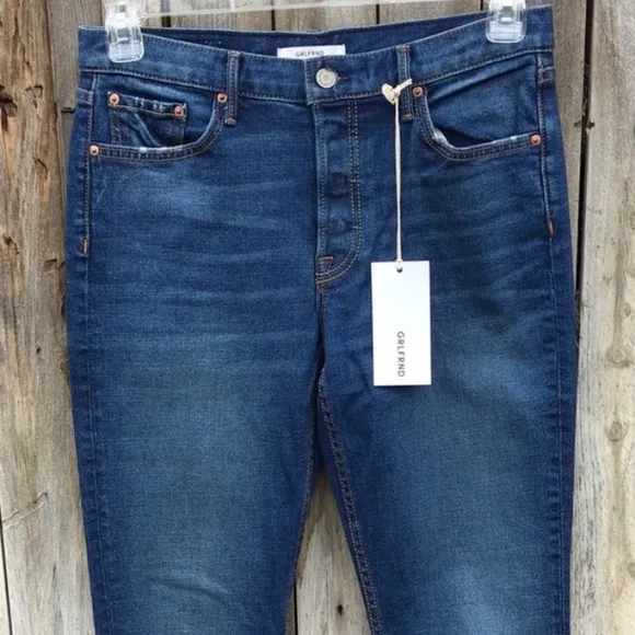 NWT Grlfrnd Yasmin Skinny Jean Cotton Elastane Joan Jett Blue 28