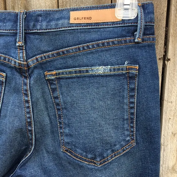 NWT Grlfrnd Yasmin Skinny Jean Cotton Elastane Joan Jett Blue 28