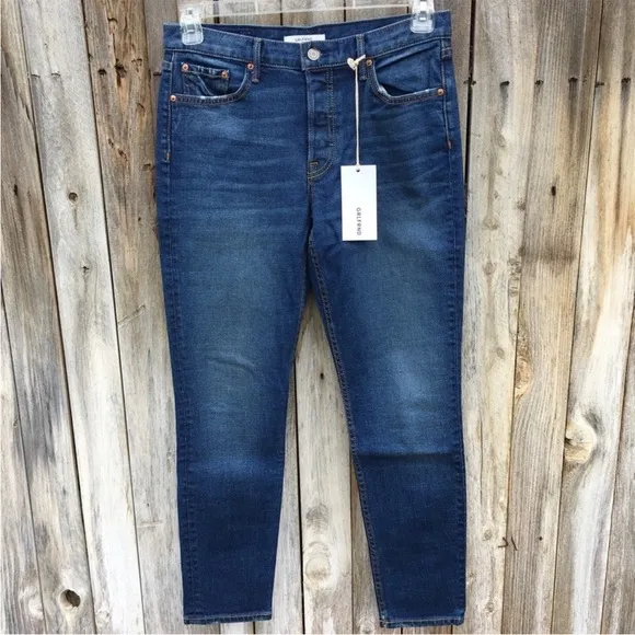 NWT Grlfrnd Yasmin Skinny Jean Cotton Elastane Joan Jett Blue 28
