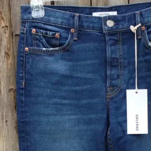 NWT Grlfrnd Yasmin Skinny Jean Cotton Elastane Joan Jett Blue 28