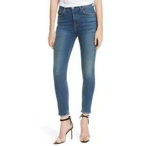 NWT Grlfrnd Yasmin Skinny Jean Cotton Elastane Joan Jett Blue 28