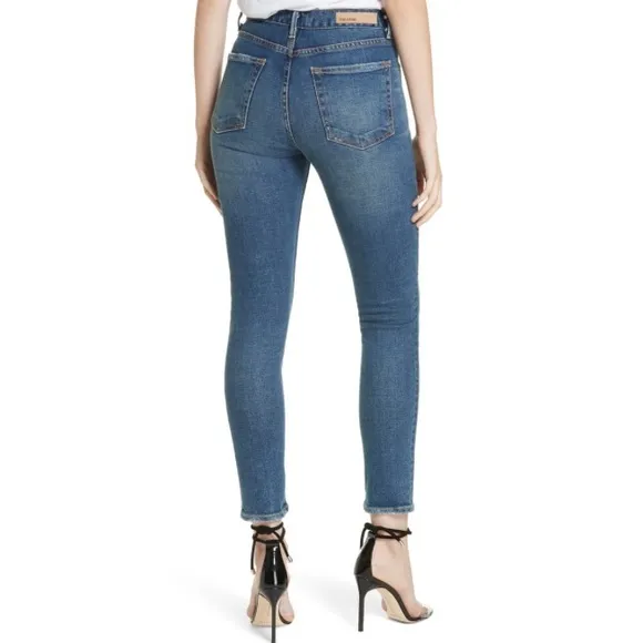 NWT Grlfrnd Yasmin Skinny Jean Cotton Elastane Joan Jett Blue 28