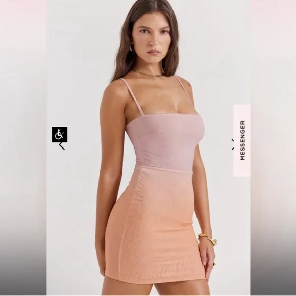 NWT House of CB Deva Ombré Mini Dress Sz Small $225