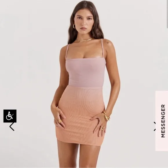 NWT House of CB Deva Ombré Mini Dress Sz Small $225