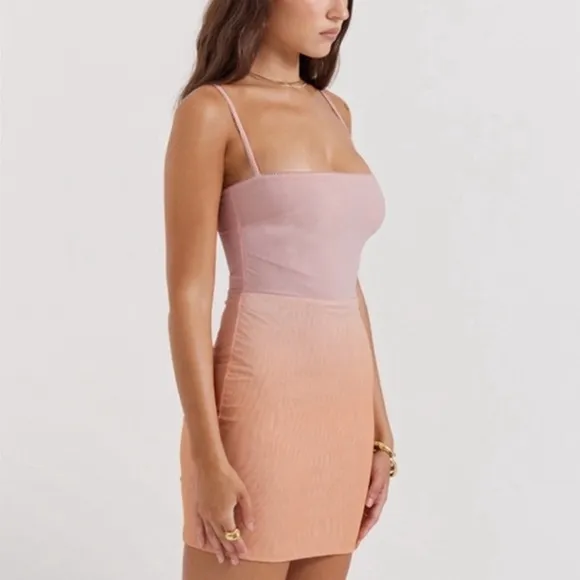 NWT House of CB Deva Ombré Mini Dress Sz Small $225