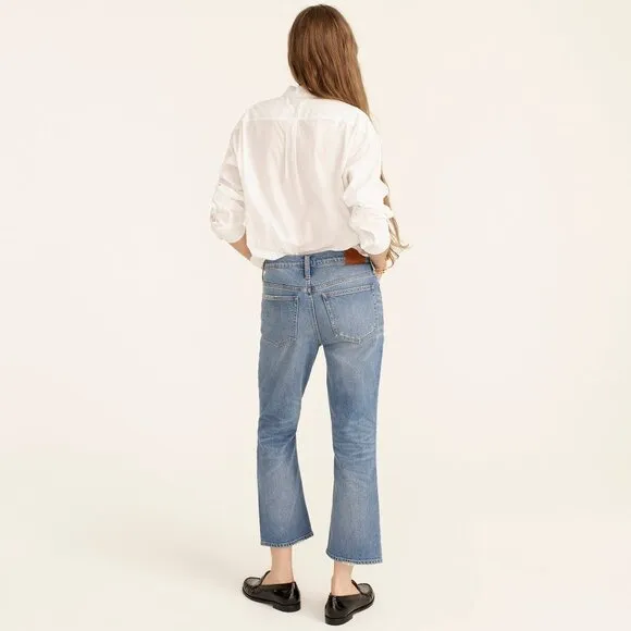 NWT J. Crew Womens Size 26 26x26 Blue 9&quot; Demi-Boot Crop Jean in Christy Wash NEW