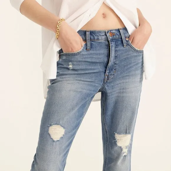 NWT J. Crew Womens Size 26 26x26 Blue 9&quot; Demi-Boot Crop Jean in Christy Wash NEW