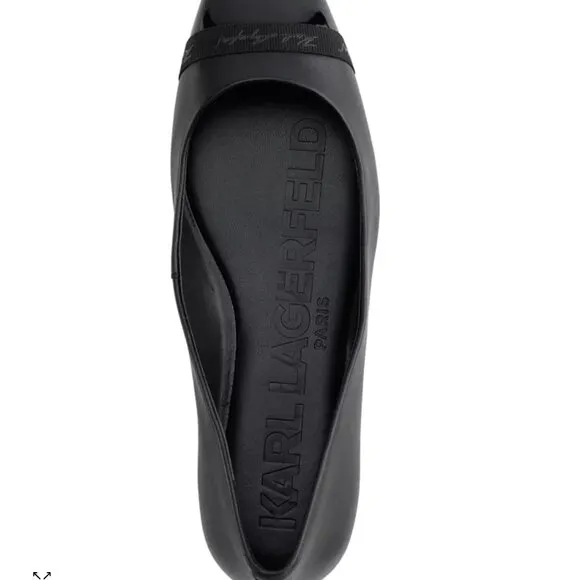 NWT KARL LAGERFELD PARIS Women's Zayne Square-Toe Ballet Flats Size 8