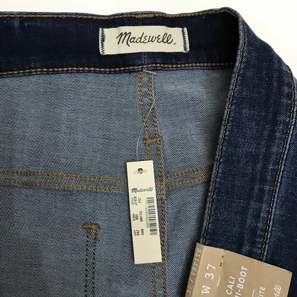 NWT Madewell Petite Plus Size Cali Demi-Boot Jeans in Danny Wash