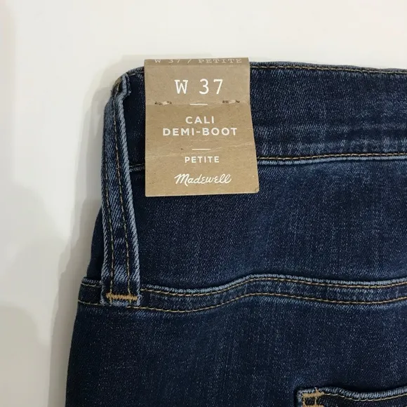 NWT Madewell Petite Plus Size Cali Demi-Boot Jeans in Danny Wash