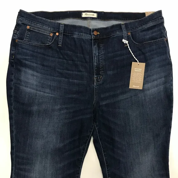 NWT Madewell Petite Plus Size Cali Demi-Boot Jeans in Danny Wash