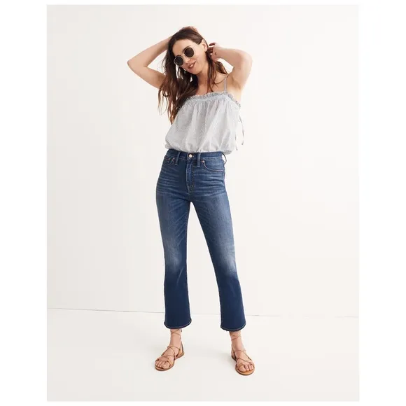 NWT Madewell Petite Plus Size Cali Demi-Boot Jeans in Danny Wash