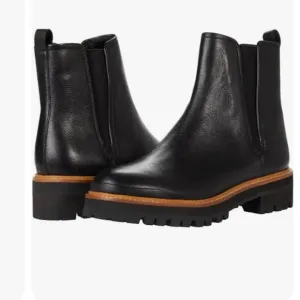 NWT Marc Fisher LTD Womens Ilora Leather Ankle Chelsea Boots in Black Size 8 1/2