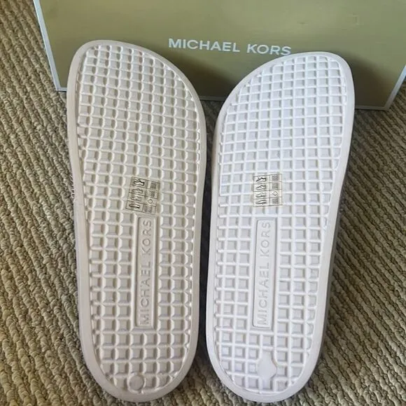 NWT MICHAEL KORS pool slide sandals pink 10