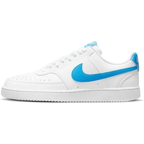 NWT Nike Men's Low-Top Sneakers, White Lt Photo Blue-Size 8.5