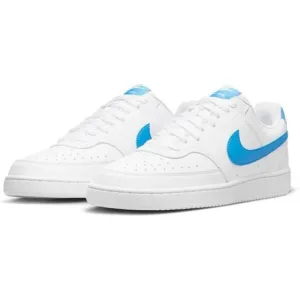 NWT Nike Men's Low-Top Sneakers, White Lt Photo Blue-Size 8.5