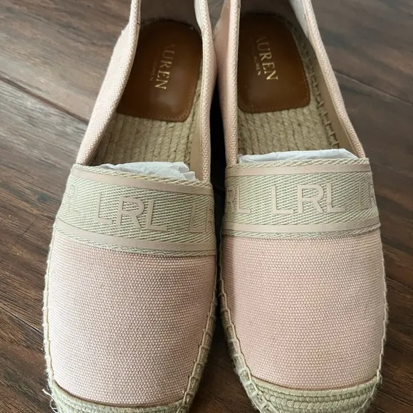 NWT Ralph Lauren Cayley III Canvas Espadrilles- Women's Pink, Size 8.5