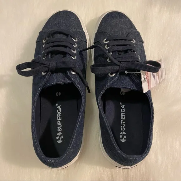 NWT Superga Denim Platform Sneakers