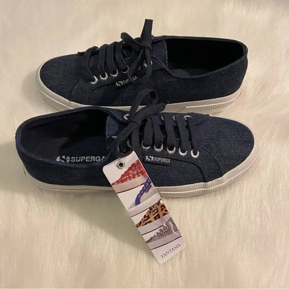 NWT Superga Denim Platform Sneakers