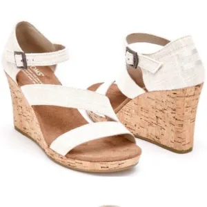 NWT Toms Clarissa Wedge Espadrilles Sandals