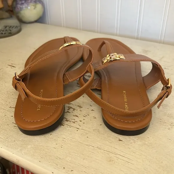 NWT Tory Burch Eleanor Tan Sandals t-strap size 9