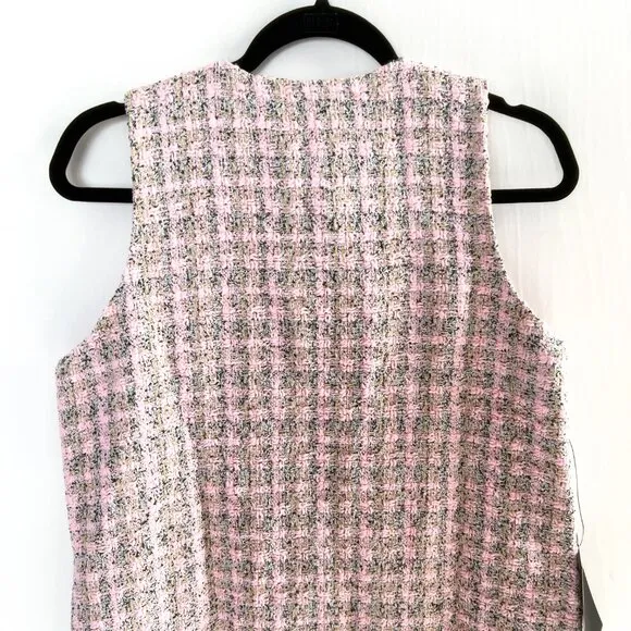 NWT Tuckernuck Pomander Place  Ethereal Tweed Pink Peony Bianca Dress Large