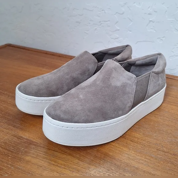 NWT Vince Warren sneakers minimalist capsule suede comfy skate platform slip ons