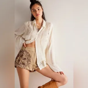 NWT Westover Embroidered Shorts