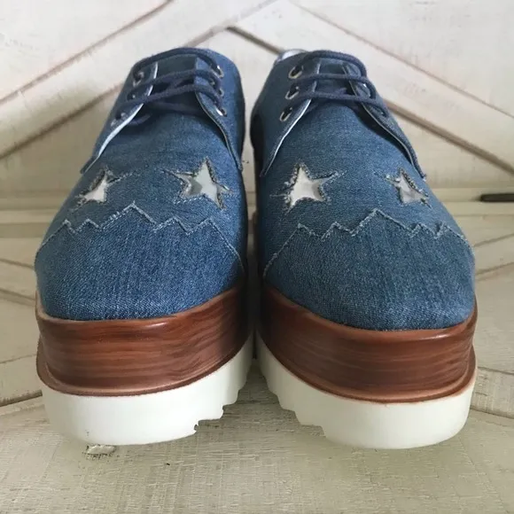NWT y2k Star Denim platform sneakers by Seniorah size 6.5