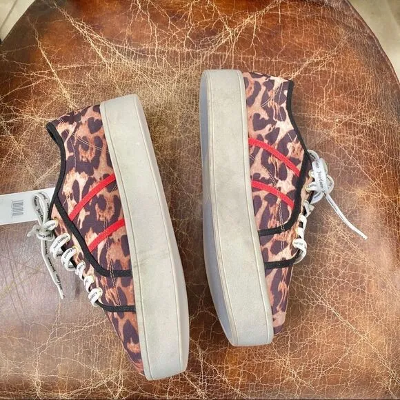 NWT JUICY COUTURE leopard platform sneakers 9.5