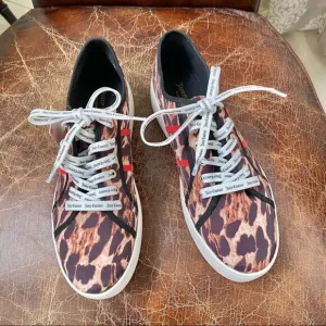 NWT JUICY COUTURE leopard platform sneakers 9.5