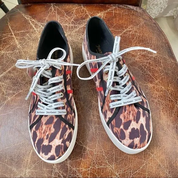 NWT JUICY COUTURE leopard platform sneakers 9.5