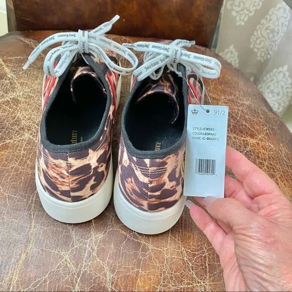 NWT JUICY COUTURE leopard platform sneakers 9.5