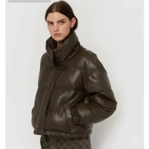 OAK   FORT Turkish Coffee Puffer Jacket Small