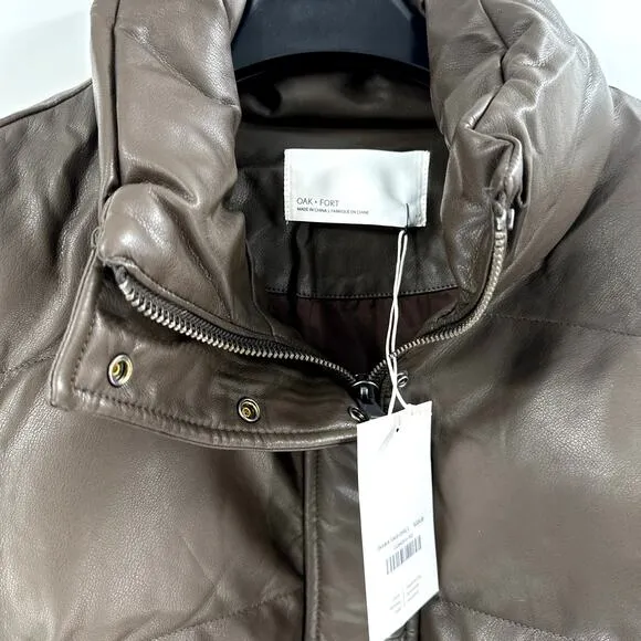 OAK   FORT Turkish Coffee Puffer Jacket Small